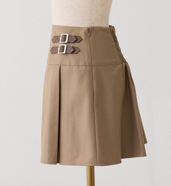  「サイドベルトプリーツスカート」|スカート|