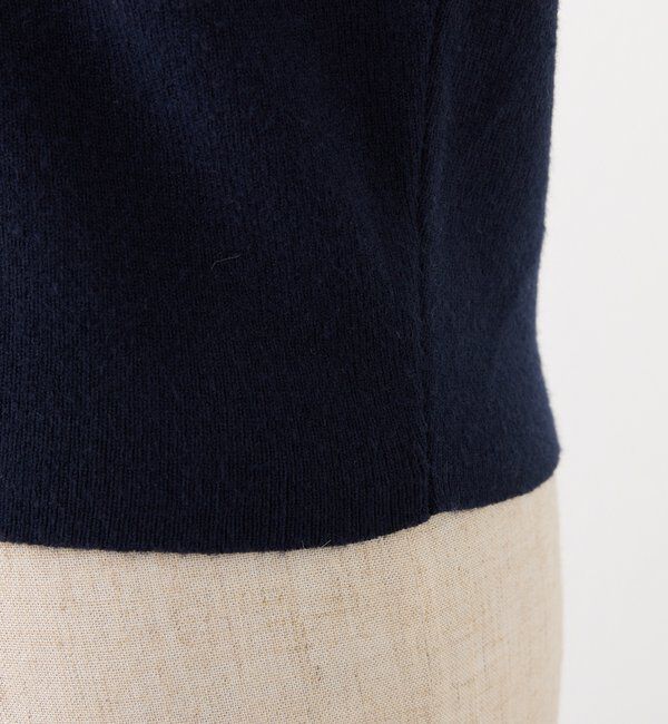  「金ボタン配色衿ニット」|ニット・セーター|