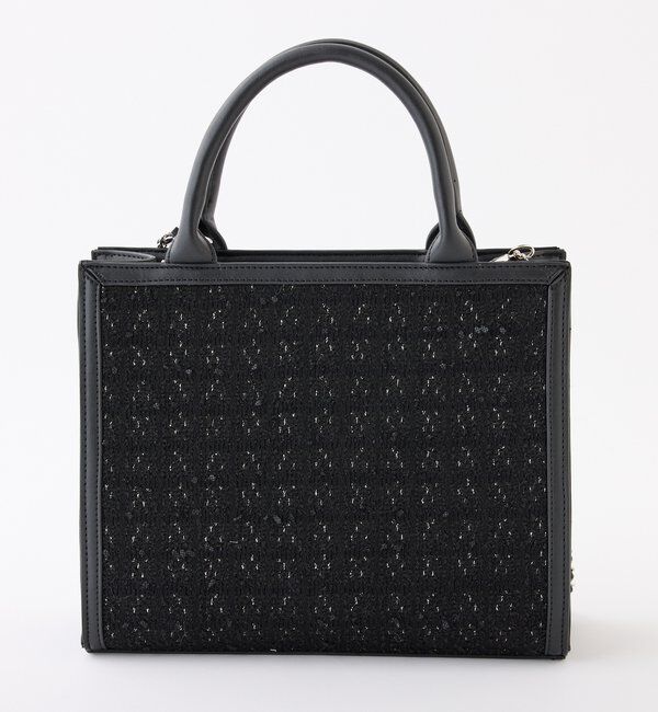  「ビジューロゴツイードミニトート」|ショルダー・メッセンジャー|