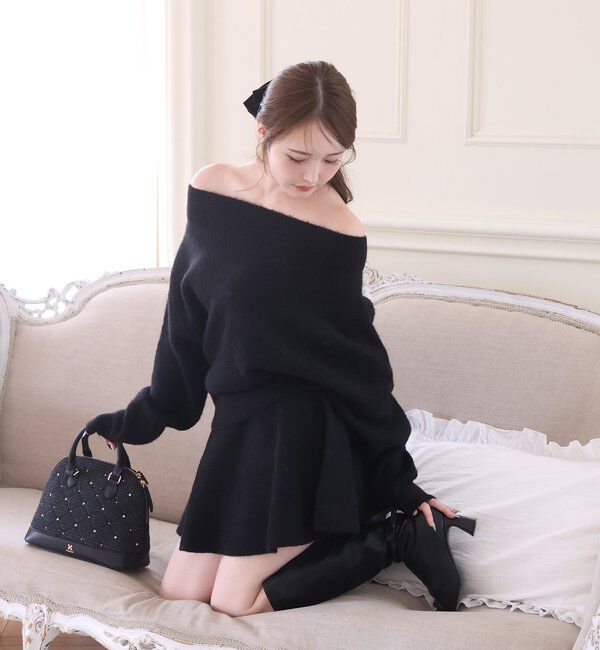  「オフショルニットセットアップ」|ワンピース|