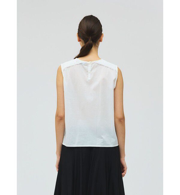 mizuiro ind「mizuiro ind ピンタック＆レースノースリーブプルオーバー」|シャツ・ブラウス|