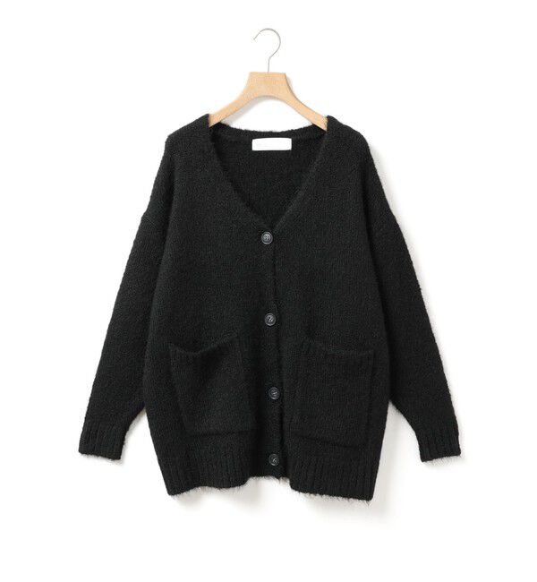 MARMARMAR「MARMARMAR ヘアリーVネックカーディガン」|カーディガン|ブラック