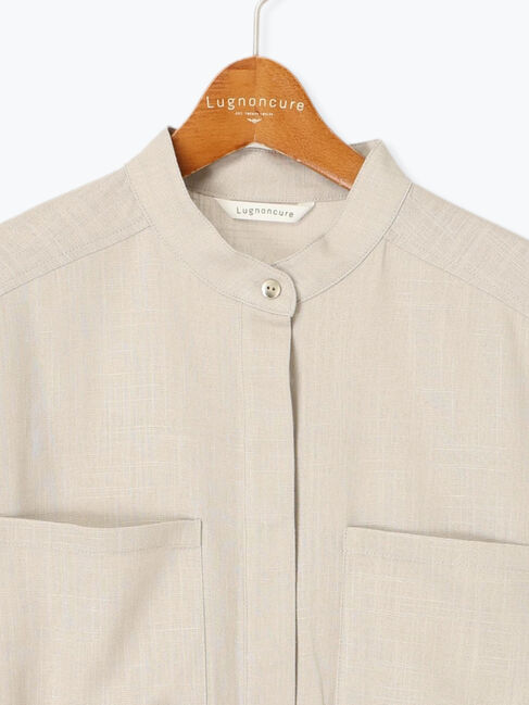 Lugnoncure「【セットアップ可】レーヨン麻半袖シャツ」|シャツ・ブラウス|