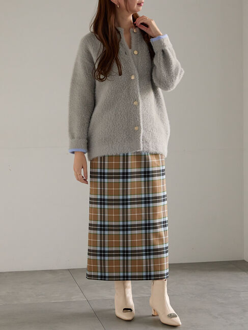 Te chichi「チェックナロースカート」|スカート|