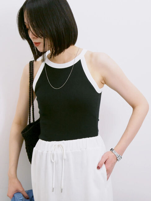 Samansa Mos2 blue「◎アメリカンスリーブタンク」|Tシャツ・カットソー|