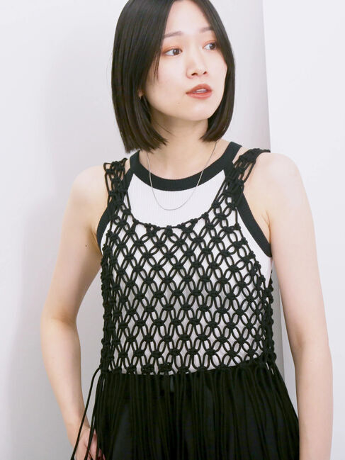 Samansa Mos2 blue「◎アメリカンスリーブタンク」|Tシャツ・カットソー|