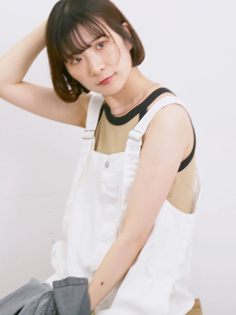 Samansa Mos2 blue「◎アメリカンスリーブタンク」|Tシャツ・カットソー|