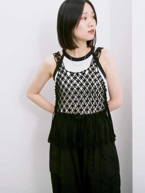 Samansa Mos2 blue「◎アメリカンスリーブタンク」|Tシャツ・カットソー|