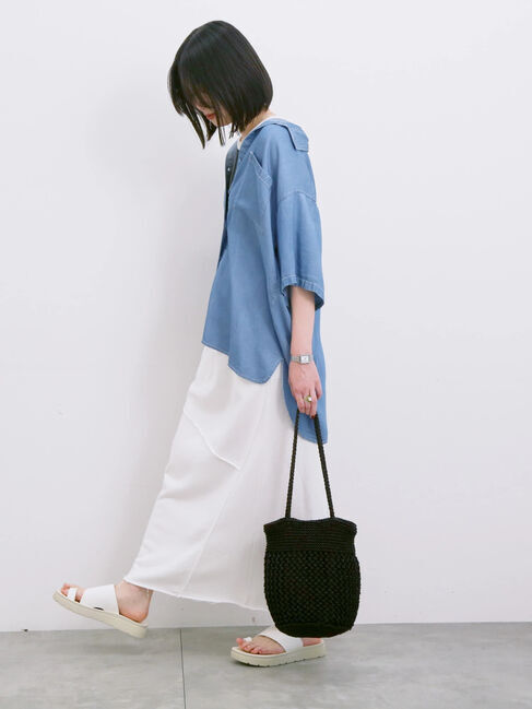 Samansa Mos2 blue「◎アメリカンスリーブタンク」|Tシャツ・カットソー|