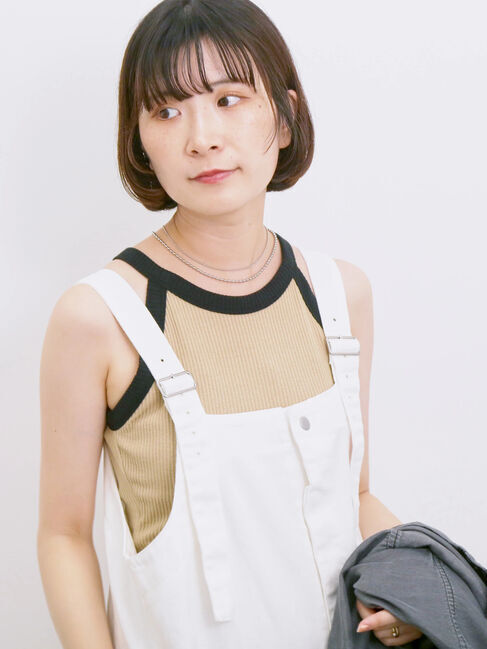 Samansa Mos2 blue「◎アメリカンスリーブタンク」|Tシャツ・カットソー|