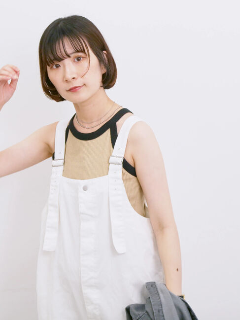 Samansa Mos2 blue「◎アメリカンスリーブタンク」|Tシャツ・カットソー|