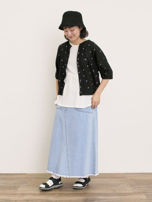 Samansa Mos2「小花柄プリントカーディガン」|カーディガン|