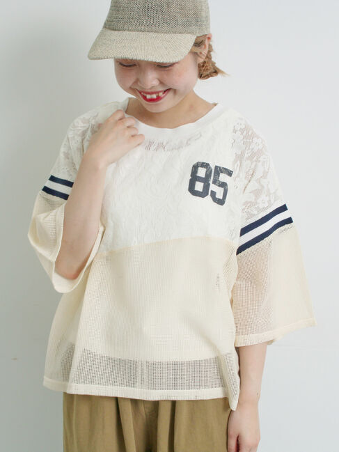 SM2「ナンバリングレースパッチワークTシャツ」|Tシャツ・カットソー|
