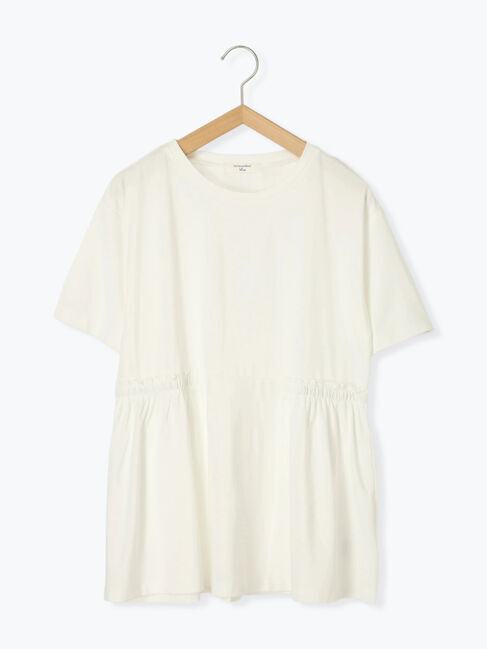 Samansa Mos2 blue「フリルチュニック」|Tシャツ・カットソー|