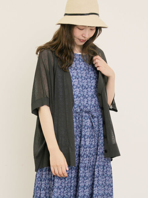 Samansa Mos2「【マシンウォッシャブル】ドルマンスリーブVネックカーディガン」|カーディガン|