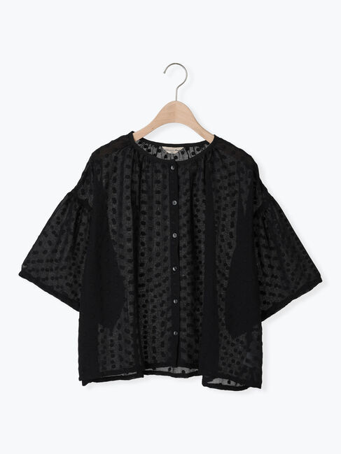 Samansa Mos2「シアー刺繍ブラウス」|シャツ・ブラウス|