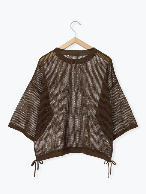 Samansa Mos2 blue「メッシュプルオーバー」|ニット・セーター|