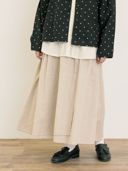 Samansa Mos2「【Cross&times;Linen】ラップ風スカート」|スカート|キナリ