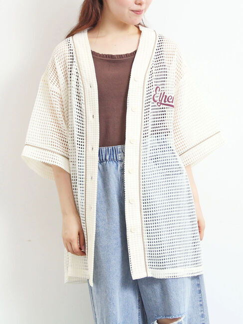 SM2「メッシュベースボールシャツ」|シャツ・ブラウス|クリーム