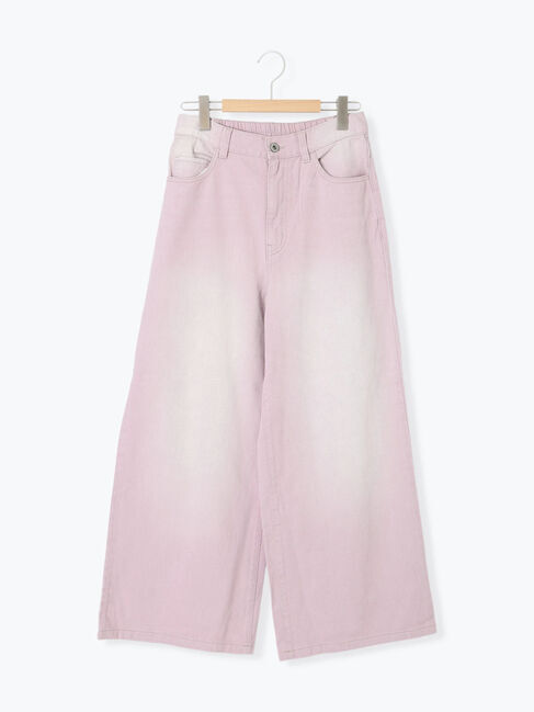 Samansa Mos2 blue「【ECO DENIM 】 ワイドストレートパンツ」|その他|