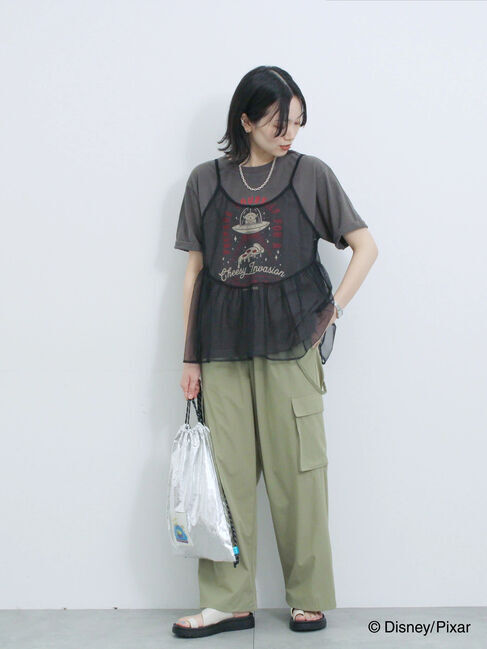 Samansa Mos2 blue「トイ・ストーリー/キャミセットTシャツ」|Tシャツ・カットソー|