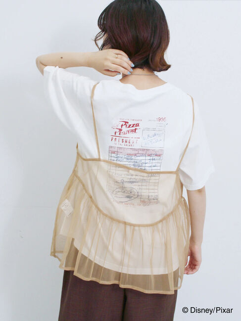 Samansa Mos2 blue「トイ・ストーリー/キャミセットTシャツ」|Tシャツ・カットソー|