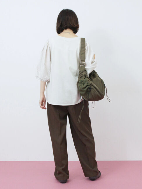 Samansa Mos2 blue「袖ボリュームTシャツ」|Tシャツ・カットソー|