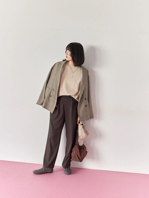 Samansa Mos2 blue「リネンタッチドルマンスリーブプルオーバー」|Tシャツ・カットソー|