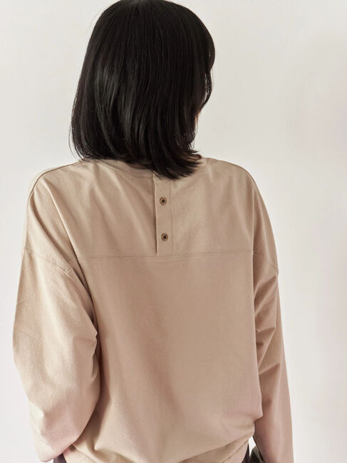 Samansa Mos2 blue「リネンタッチドルマンスリーブプルオーバー」|Tシャツ・カットソー|