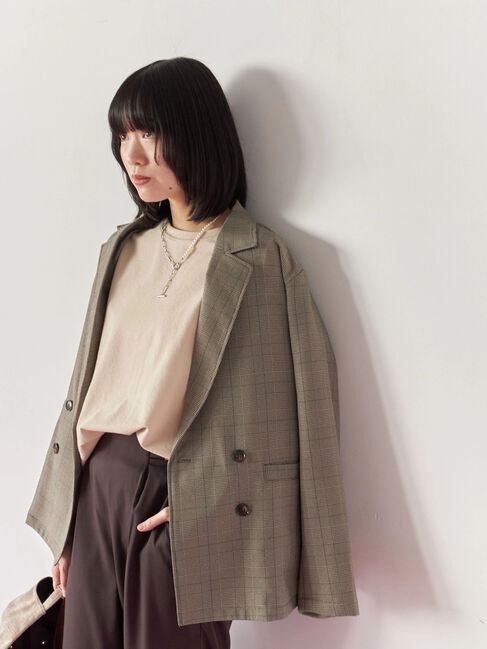 Samansa Mos2 blue「リネンタッチドルマンスリーブプルオーバー」|Tシャツ・カットソー|