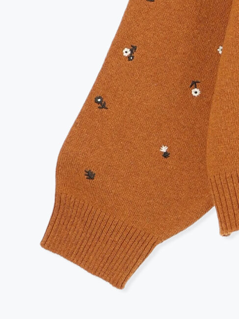 Samansa Mos2「花柄総刺繍ニットカーディガン」|カーディガン|