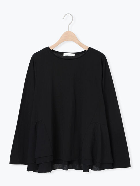 Samansa Mos2 blue「ペプラムドッキングカットソー」|Tシャツ・カットソー|