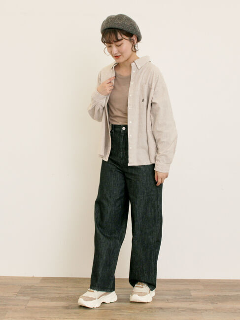 Samansa Mos2「ワンポイントロゴ刺繍シャツ」|シャツ・ブラウス|