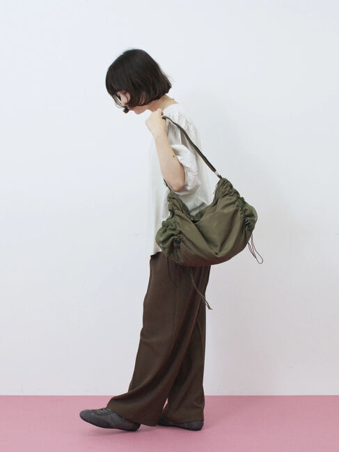 Samansa Mos2 blue「ナイロンシャーリングバッグ」|その他|