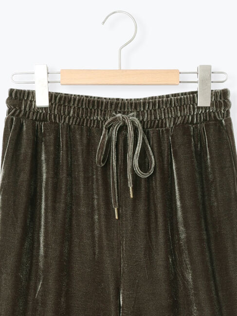 Samansa Mos2 blue「◎ベロアワイドイージーパンツ」|その他|