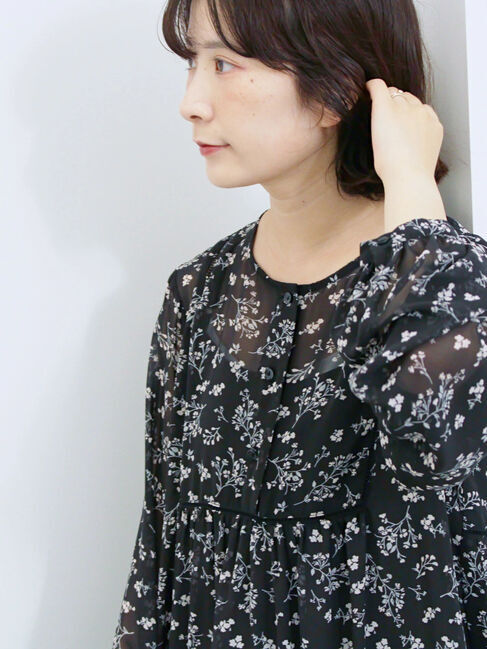 Samansa Mos2 blue「◎花柄ワンピース」|ワンピース|