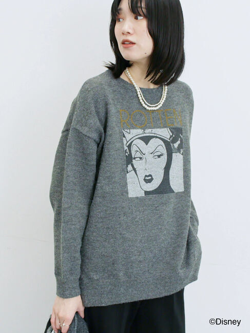 Samansa Mos2 blue「【Disney】ヴィランズ/ニット」|ニット・セーター|