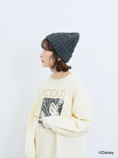 Samansa Mos2 blue「【Disney】ヴィランズ/ニット」|ニット・セーター|