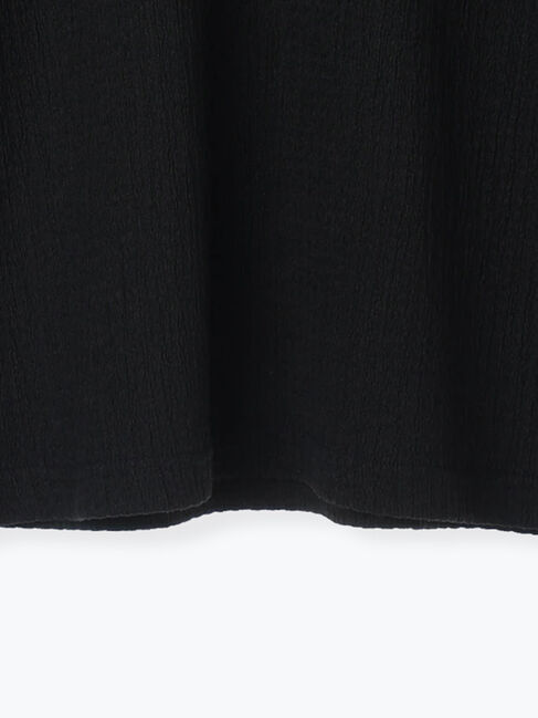 Samansa Mos2 blue「膨れジャガード袖チュールプルオーバー」|Tシャツ・カットソー|