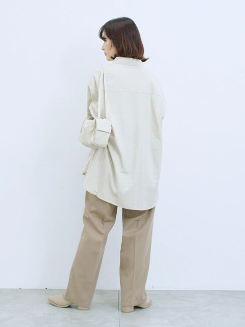 Samansa Mos2 blue「◎マットサテンタックシャツ」|シャツ・ブラウス|