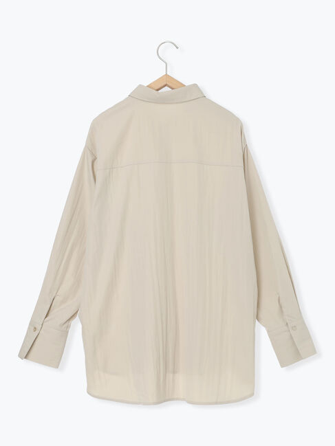 Samansa Mos2 blue「◎マットサテンタックシャツ」|シャツ・ブラウス|