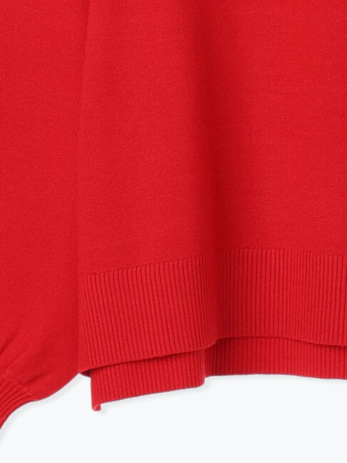 Samansa Mos2 blue「【Hug knit】袖ボリュームハイネックプルオーバー」|ニット・セーター|