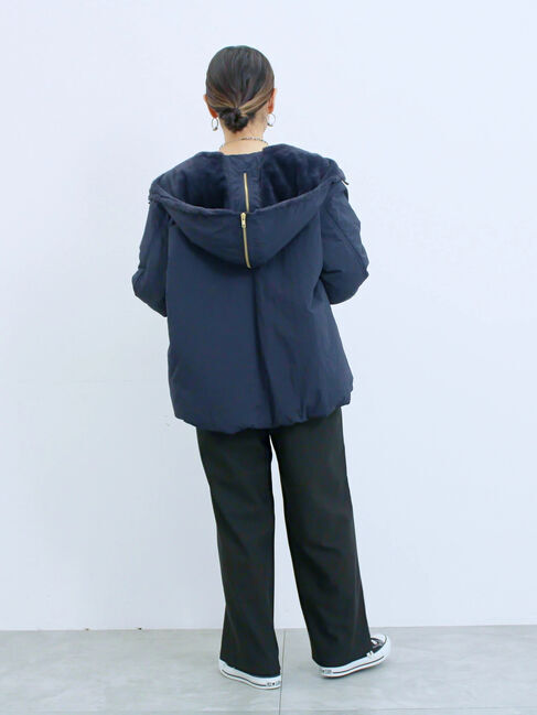 Samansa Mos2 blue「カットジョーゼット裏ボンディングパンツ」|その他|