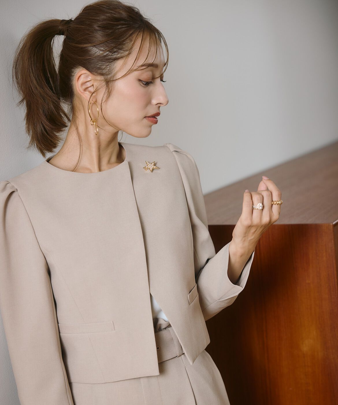 Maglie le cassetto「《M Maglie le cassetto&times;吉田理紗》アシメショートジャケット」|その他|