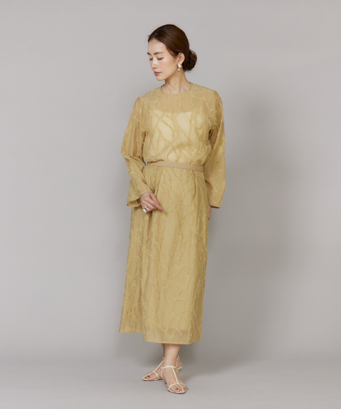 Le Souk「ジャガードタックスカート」|スカート|