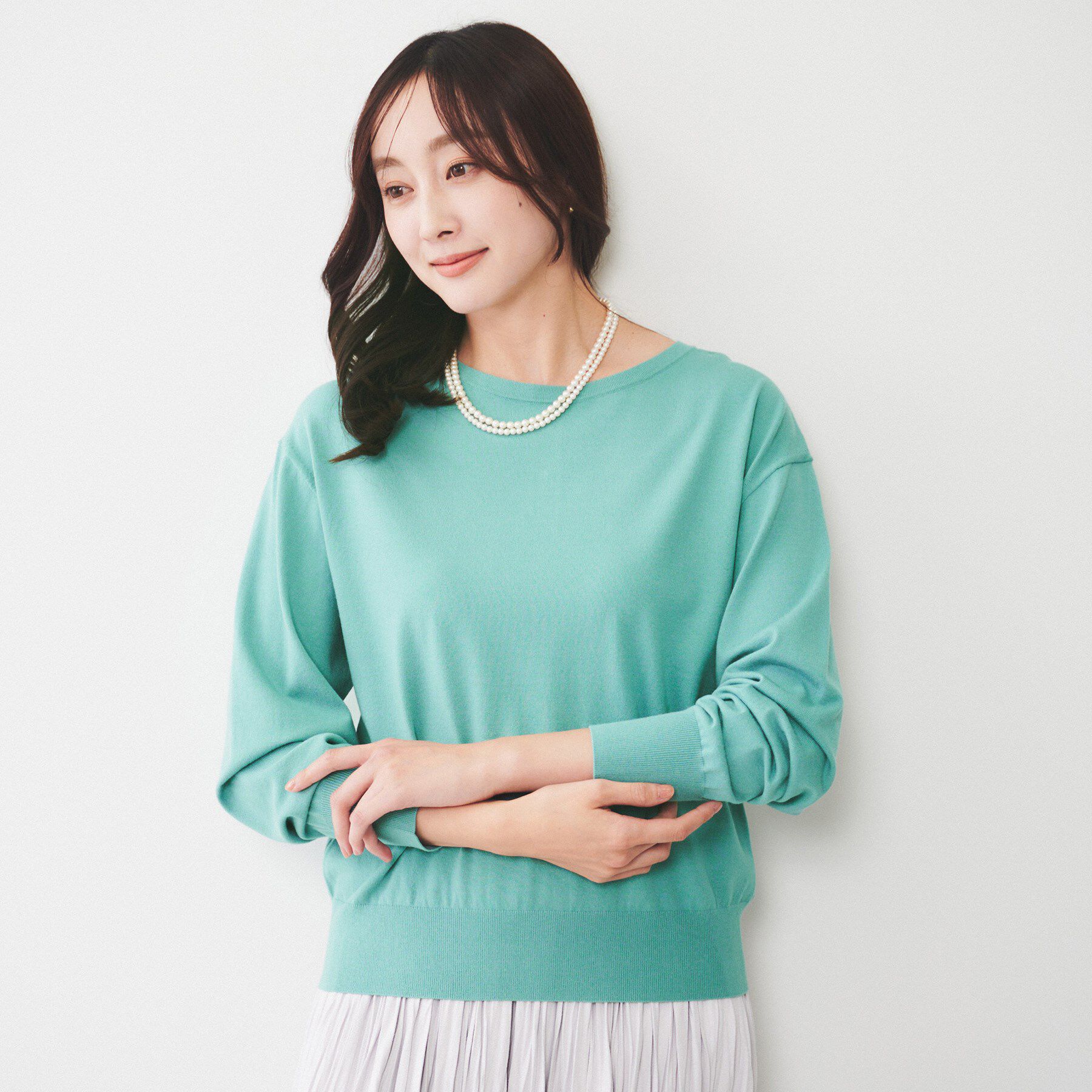 UNTITLED「【洗える/2WAY】ストレッチニット」|ニット・セーター|