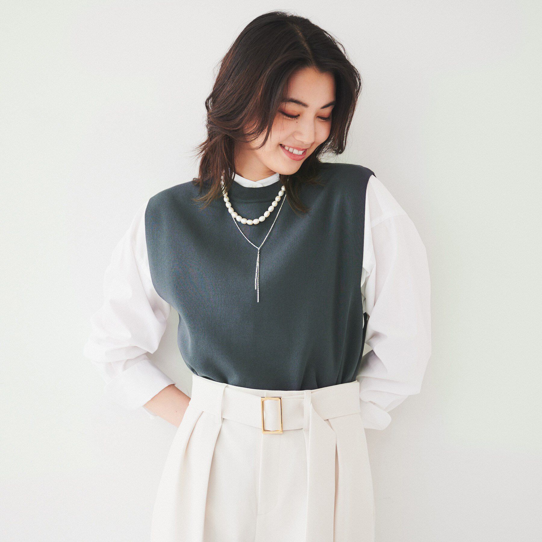 UNTITLED「【アンサンブル可能】ニットベスト」|ニット・セーター|