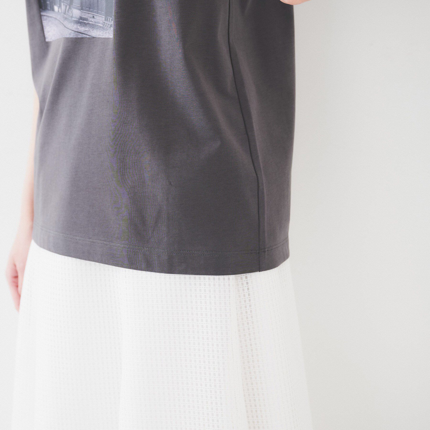 UNTITLED「【洗える/ロゴ】プリントジャージTシャツ」|Tシャツ・カットソー|