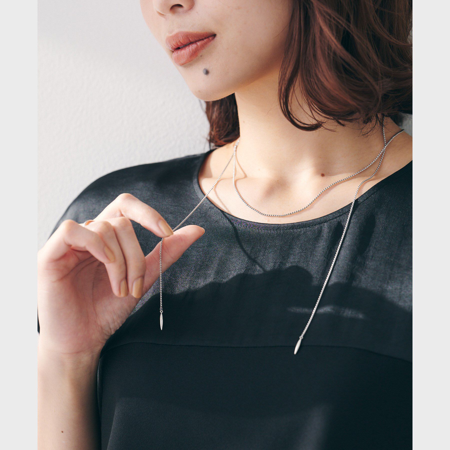 UNTITLED「【ステンレス】ショートラリエット」|ネックレス|