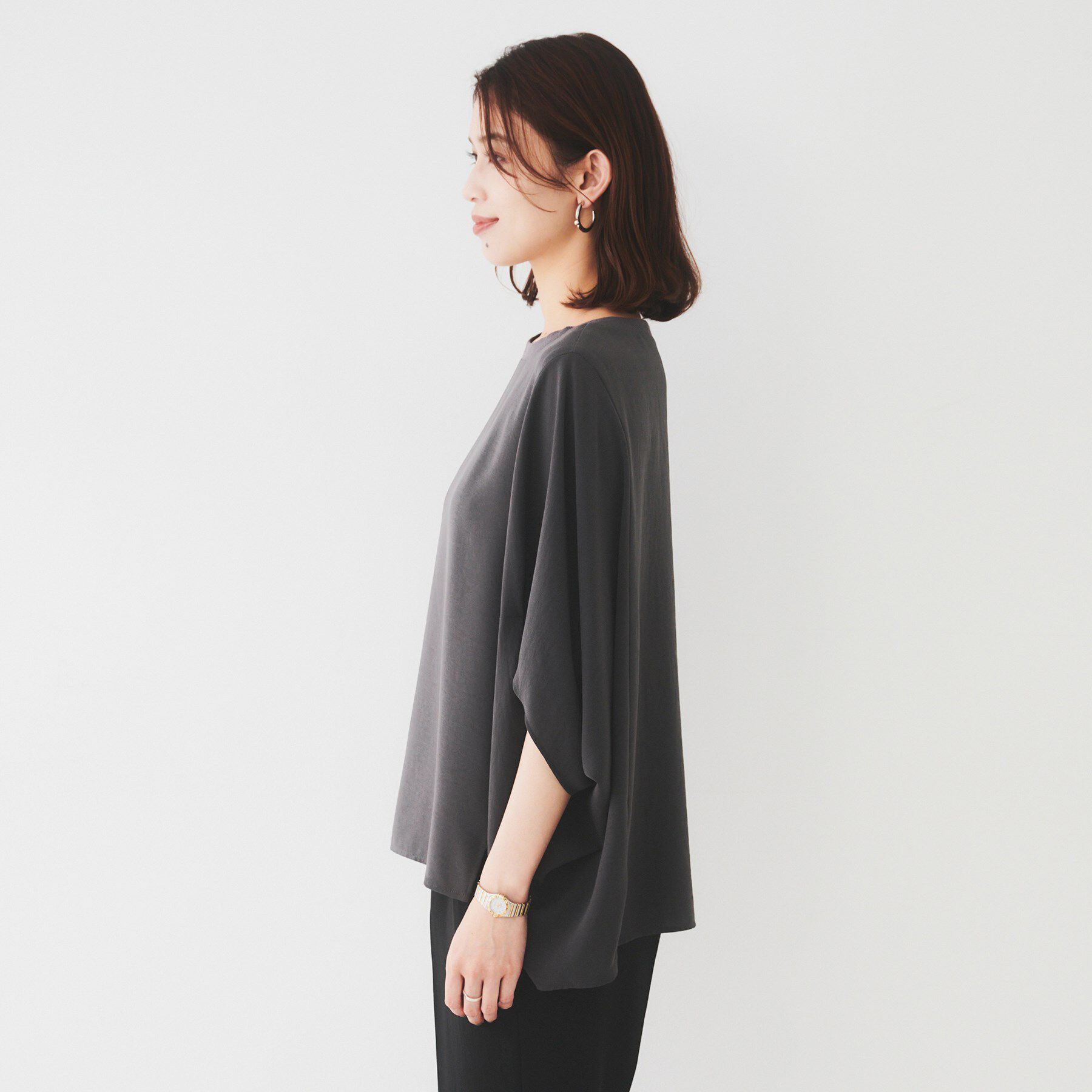 UNTITLED「【UVカット/接触冷感/吸水速乾/ストレッチ性】ドルマンプルオーバー」|Tシャツ・カットソー|